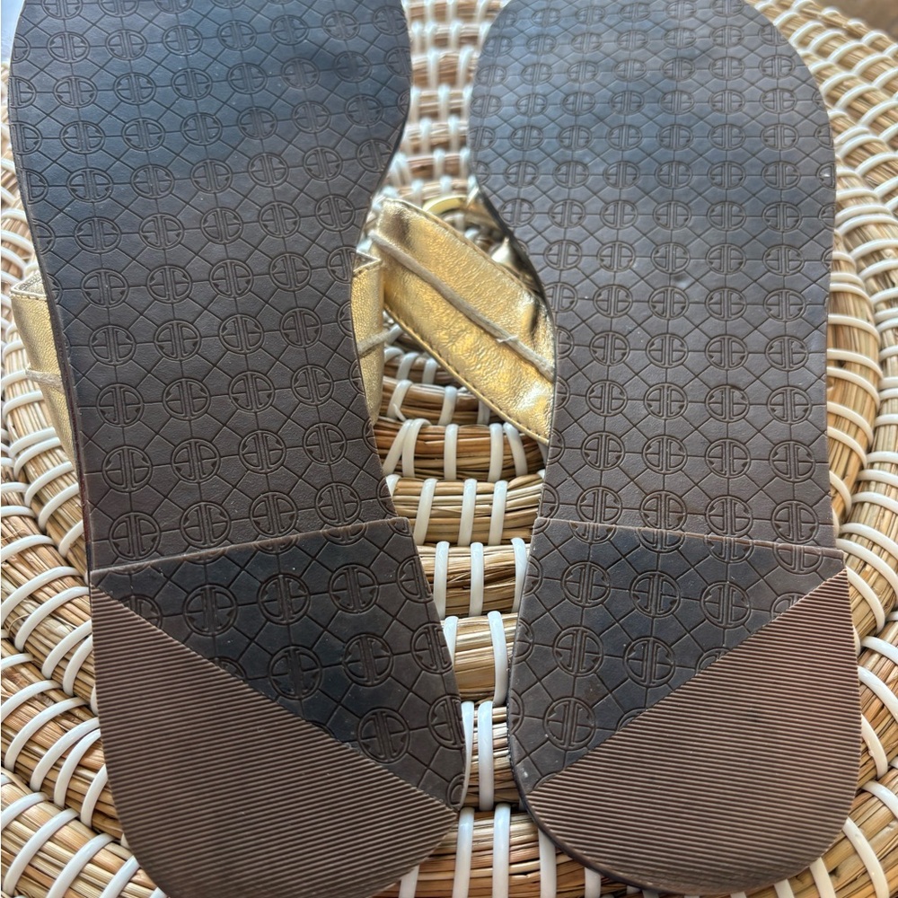 LILLY PULITZER Gold Leather Sandals - Picture 5 of 5